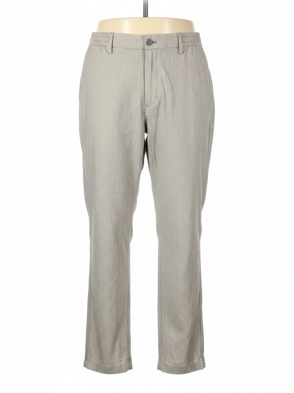 Banana Republic Light Brown Athletic Fit Linen Blend Men's Dress Pants