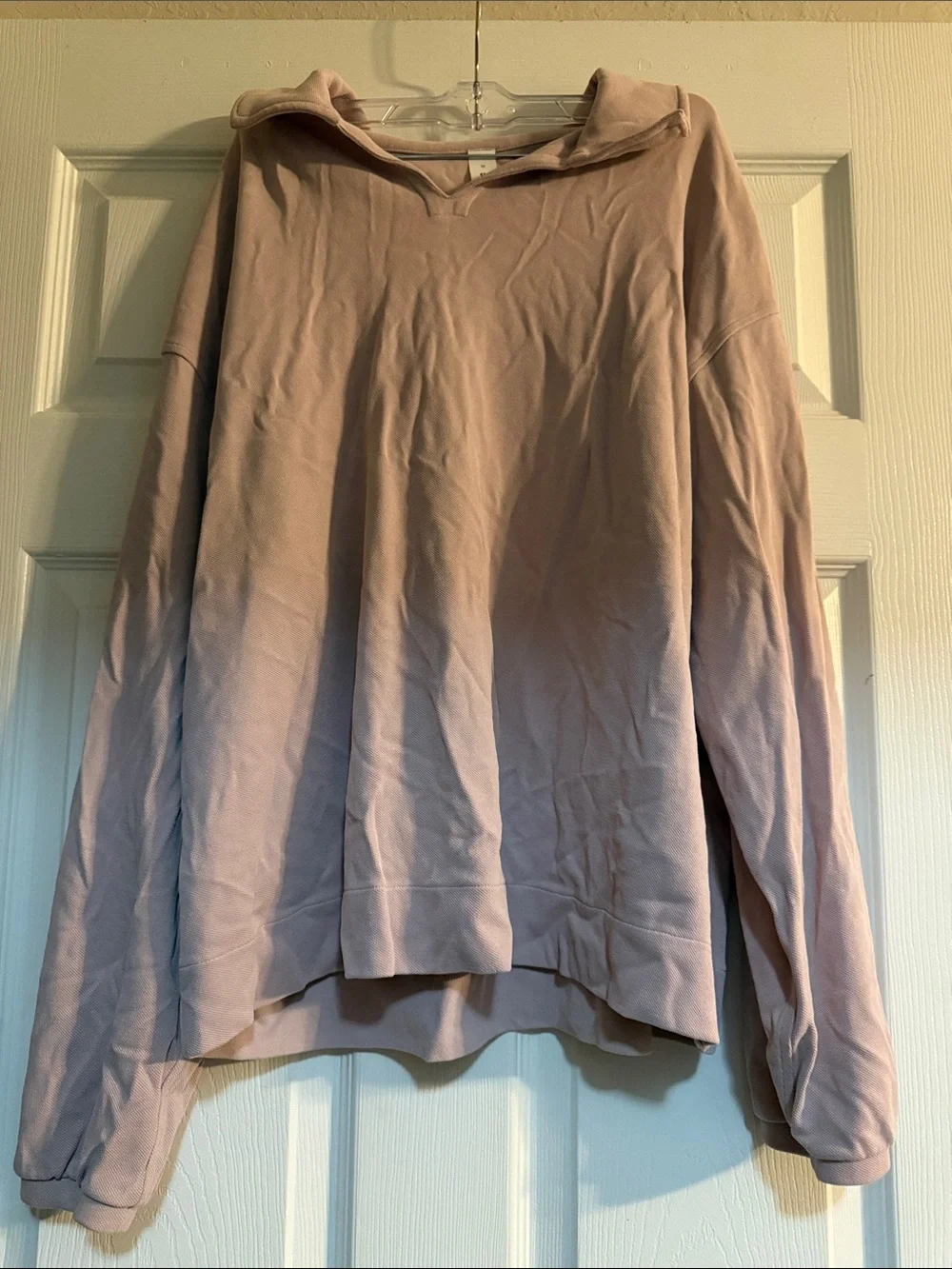 Lululemon Oversized Modal Blend Hoodie Pullover Taupe Mauve Size Medium