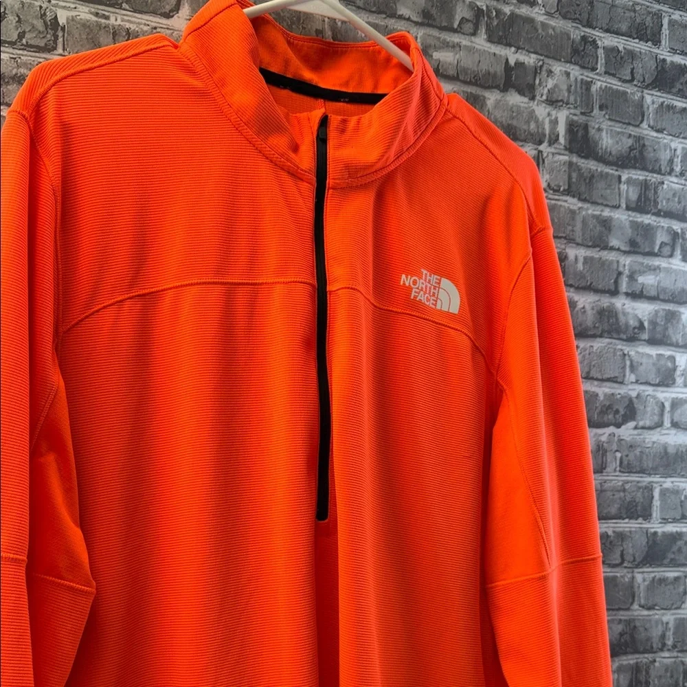 The North Face Bright‎ Orange half-Zip up shirt