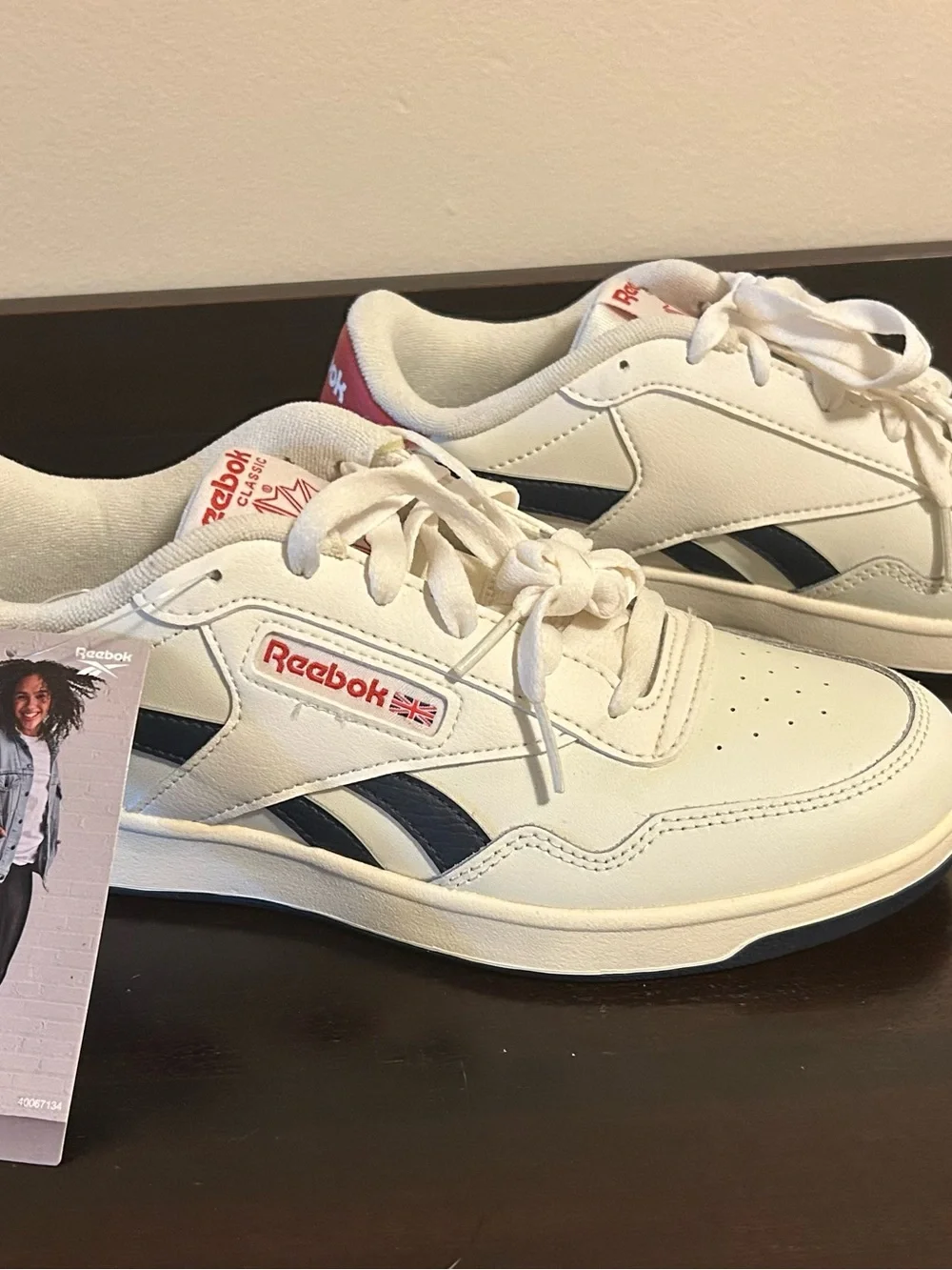Reebok Court Advance Classic White Sneakers - Women's Size 8