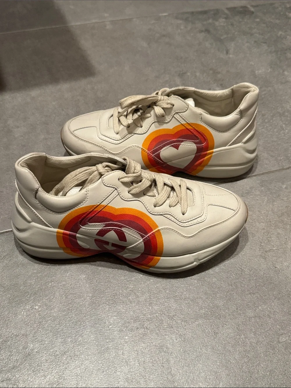 Gucci Rhyton Heart Chunky Sneakers size 36.5
