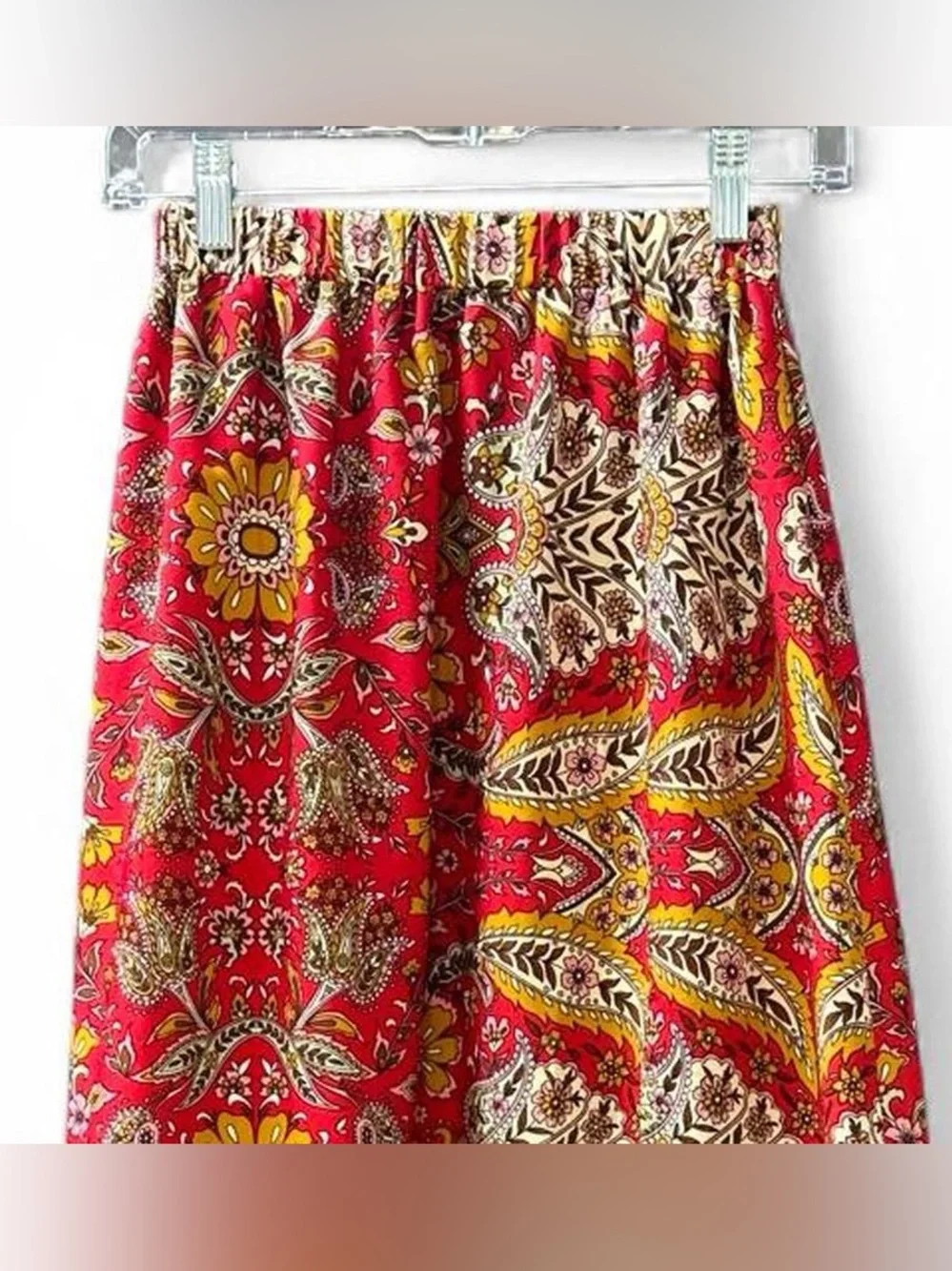 🎁5 FOR $50 SALE🎁 Festival Vibe Boho Paisley & floral Print Maxi Skirt