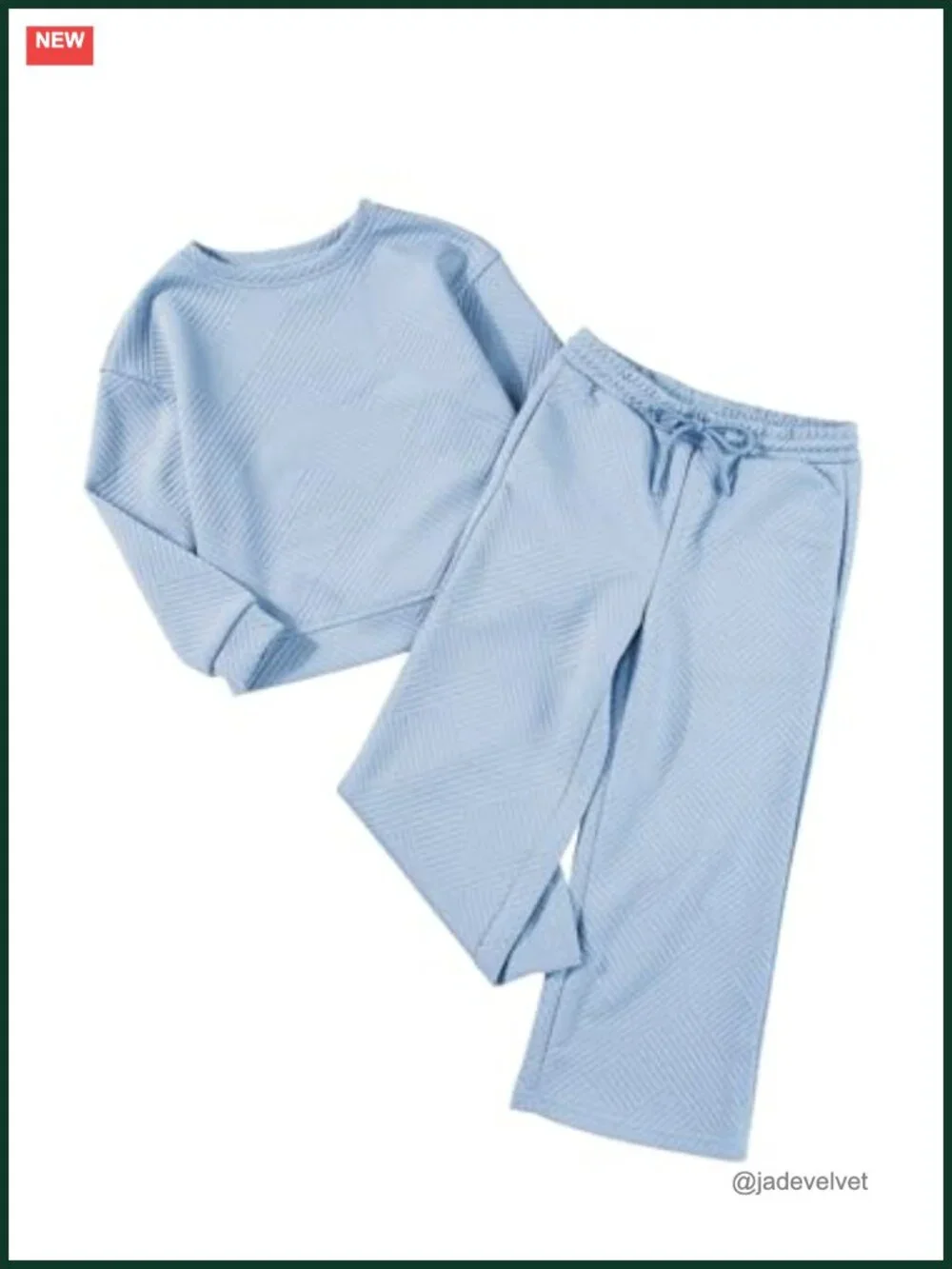 Girls 2-Piece Cable Knit Set Long Sleeve Wide Leg Pants Outfit