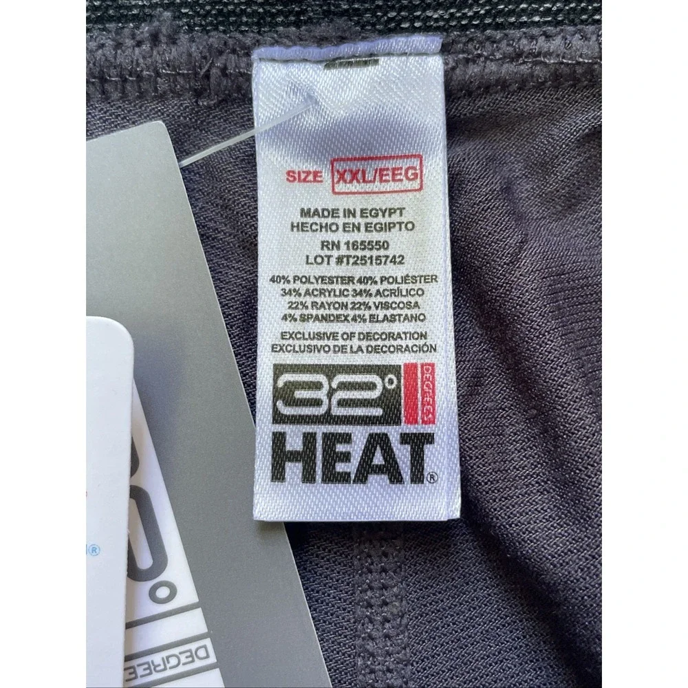 32 Degrees Heat Thermal Base Layer Pants Mens XXL Gray Long Johns Performance