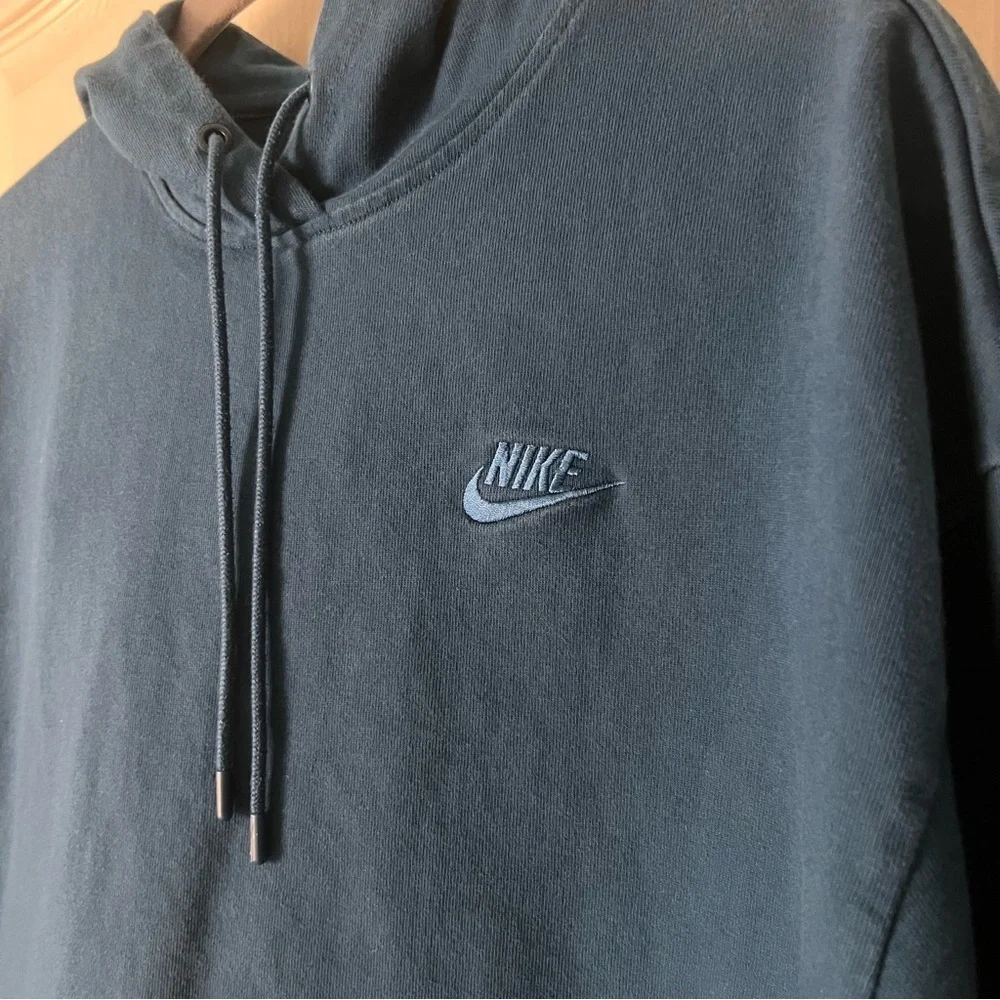Nike Hoodie Womens Sportswear Jersey Crop Sweatshirt Blue Loose Fit, Medium