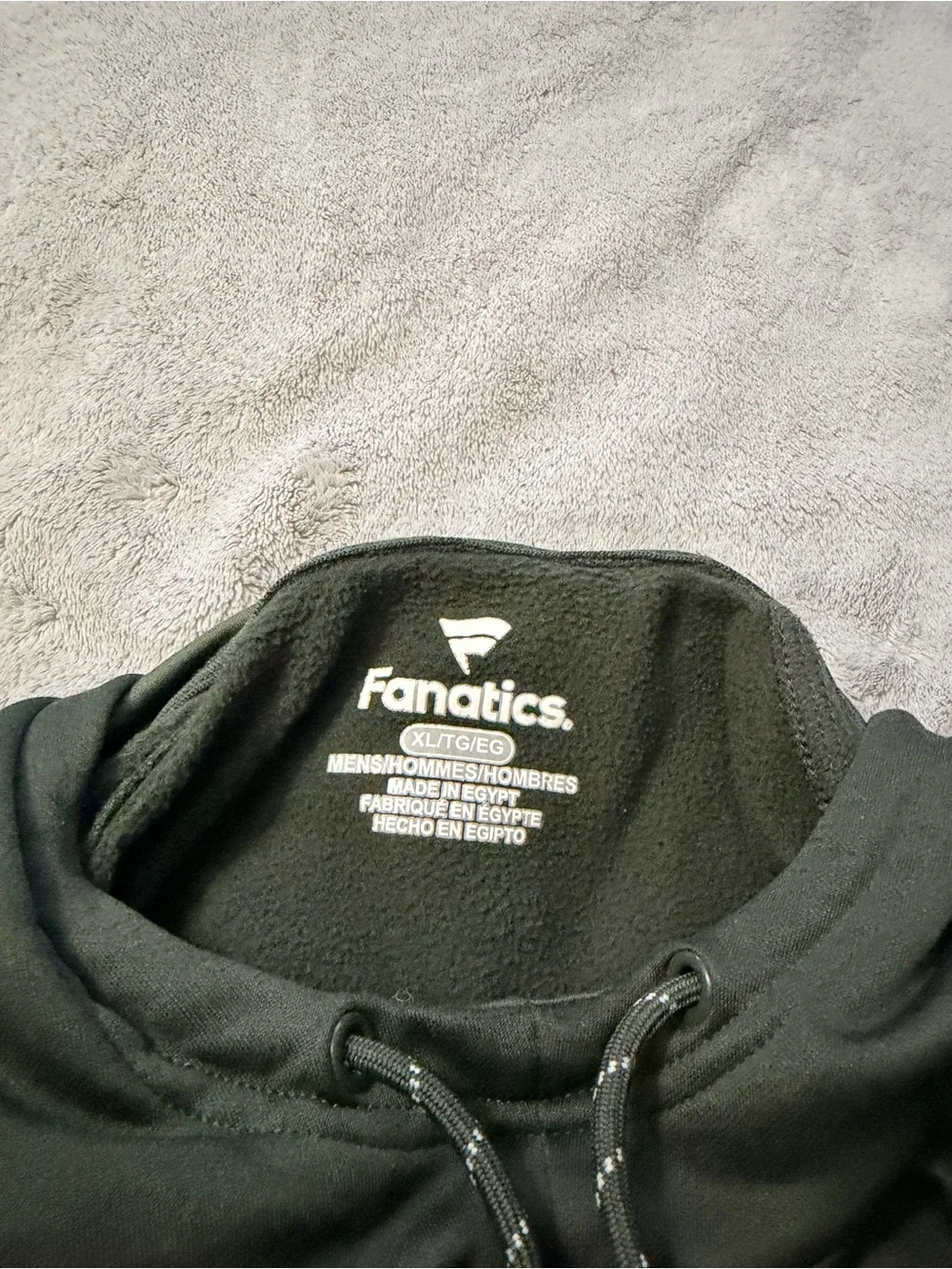 Fanatics Black Pullover Hoodie with Printed Logo