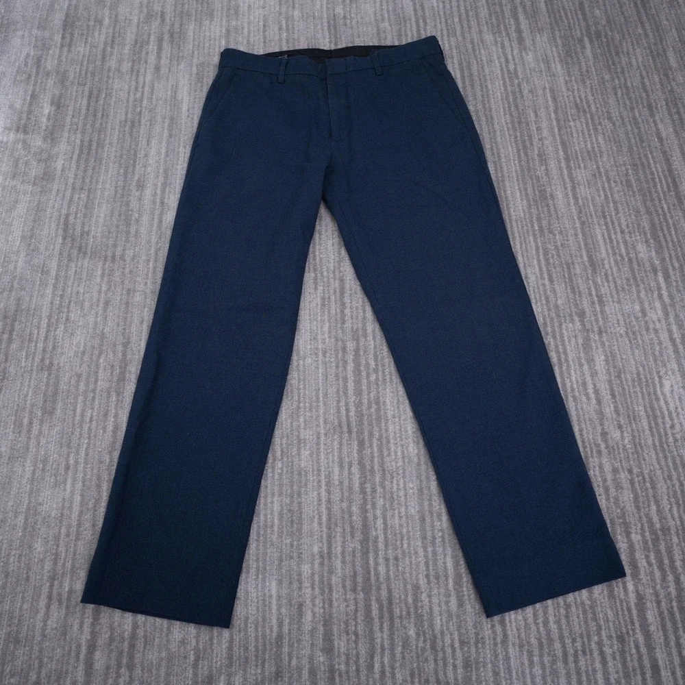 J.Crew Thompson Slim Dress Pants Men 30x30 Fit 32x27 Navy Blue Flex Wool