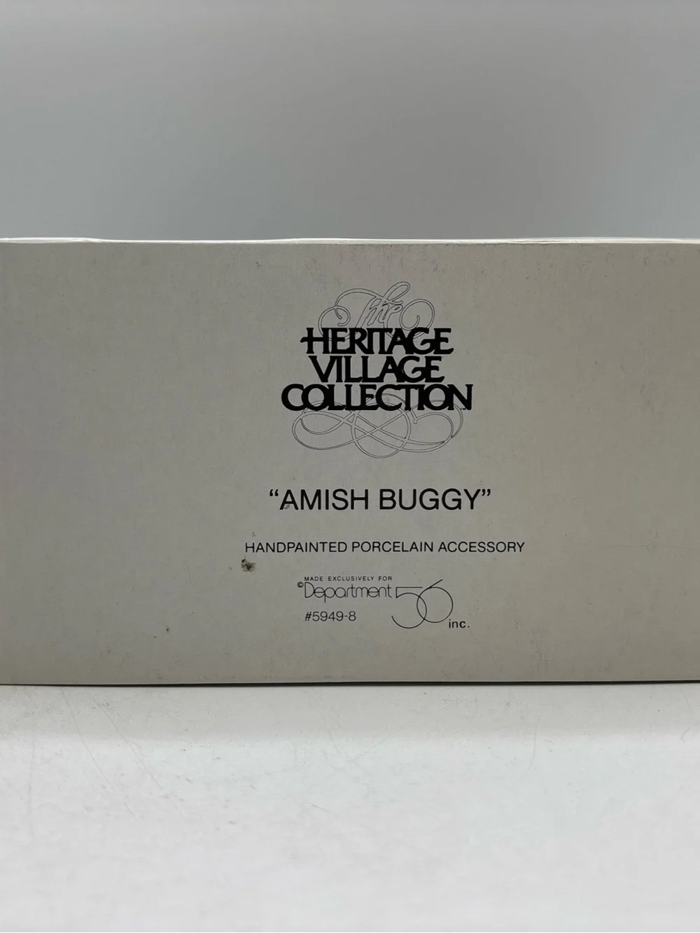 Department 56 1989 Vintage Heritage Village Collection Amish Buggy 59498 Retired