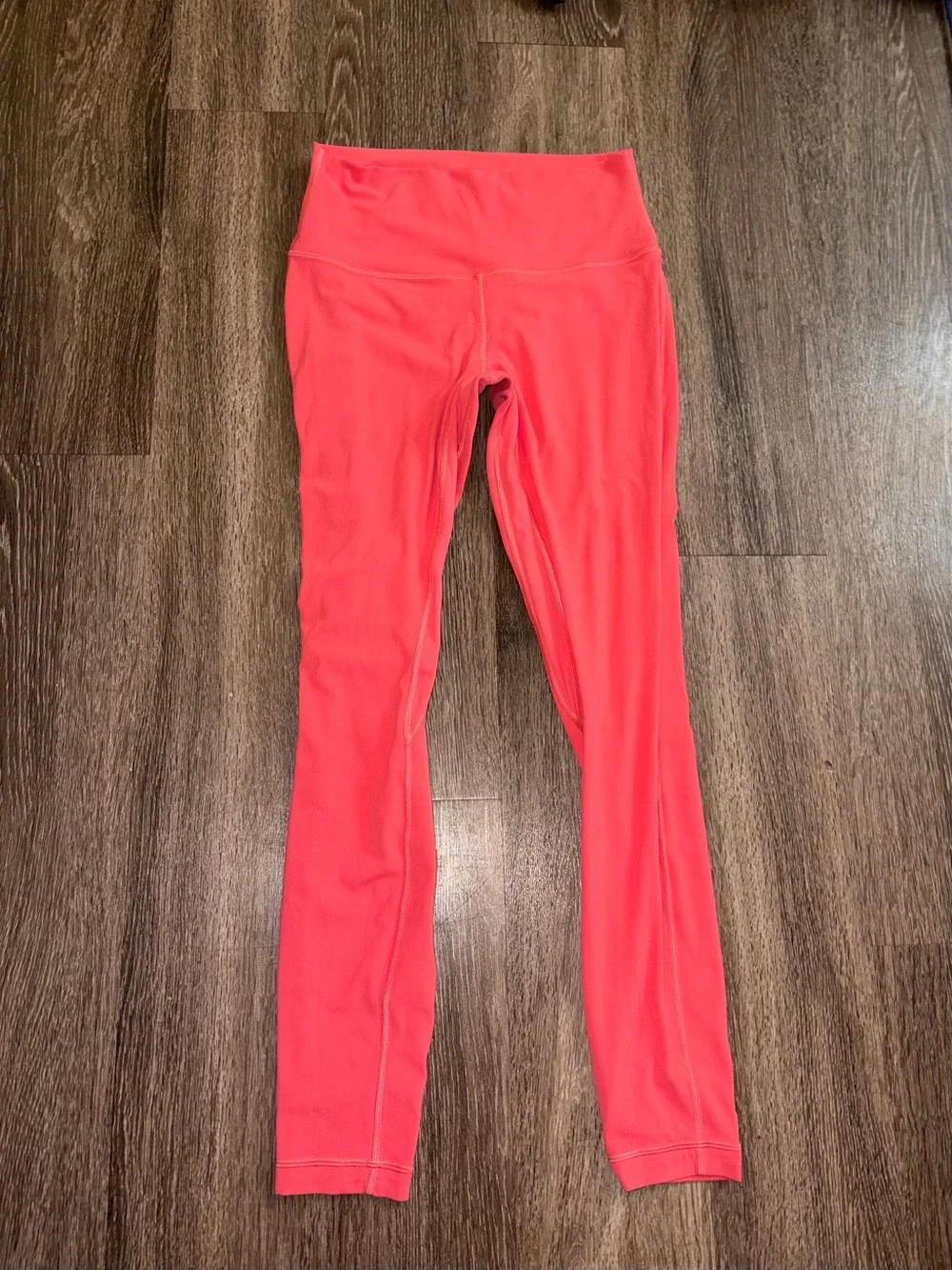 Women’s Hot Pink Neon Or Coral Lululemon Align High-Rise leggings Sz 8