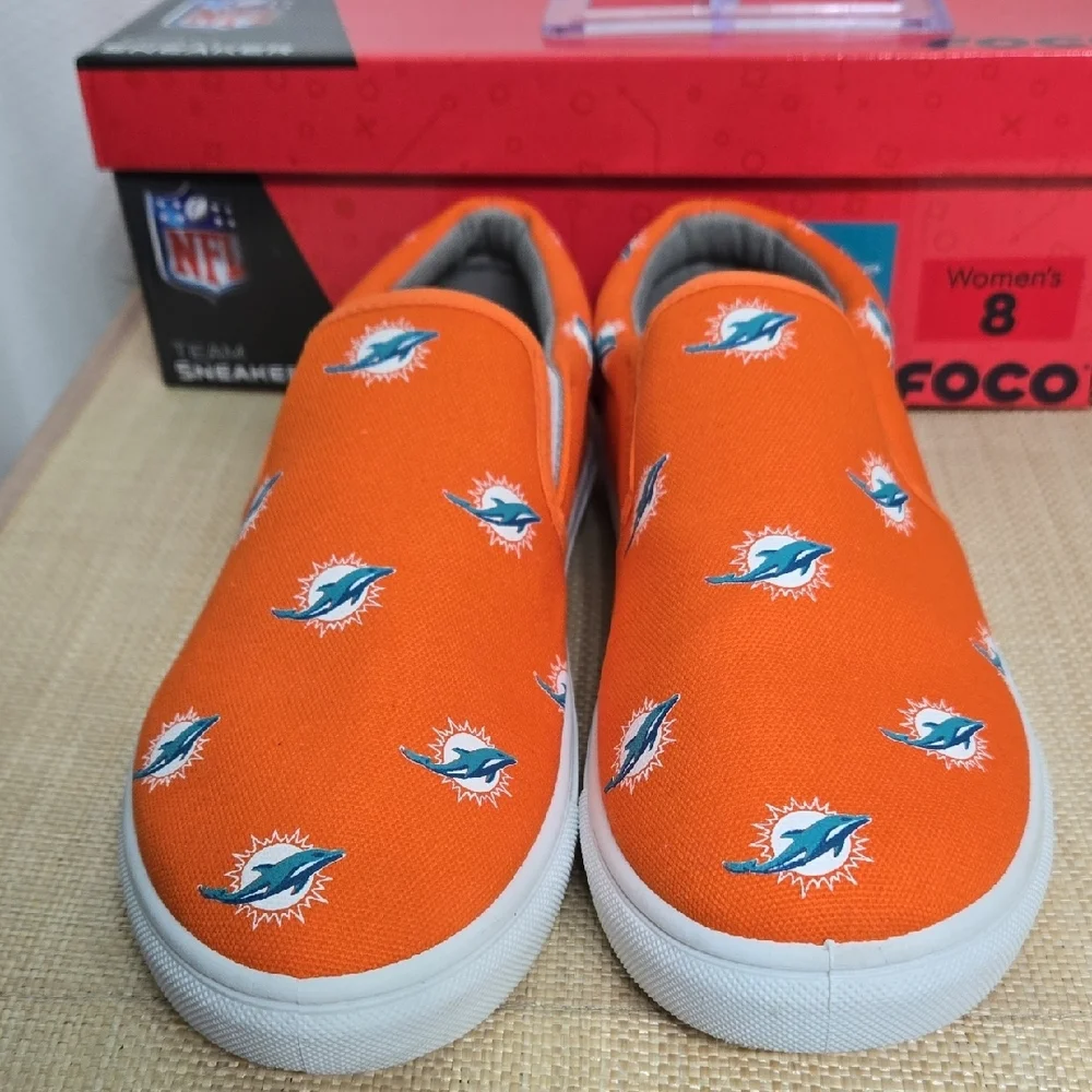 NFL Dolphin Slip-On Sneakers