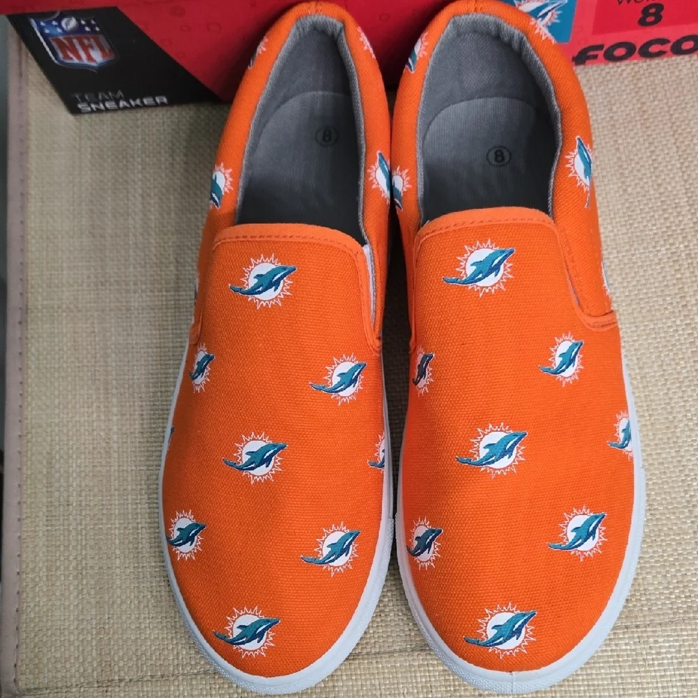 NFL Dolphin Slip-On Sneakers