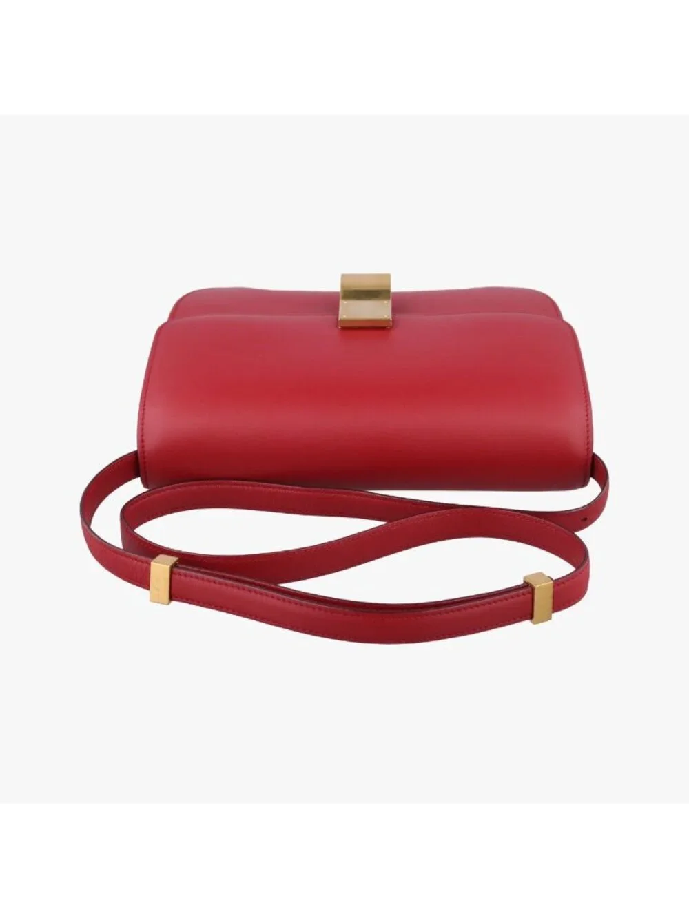 Celine Classic Box Red Leather Shoulder