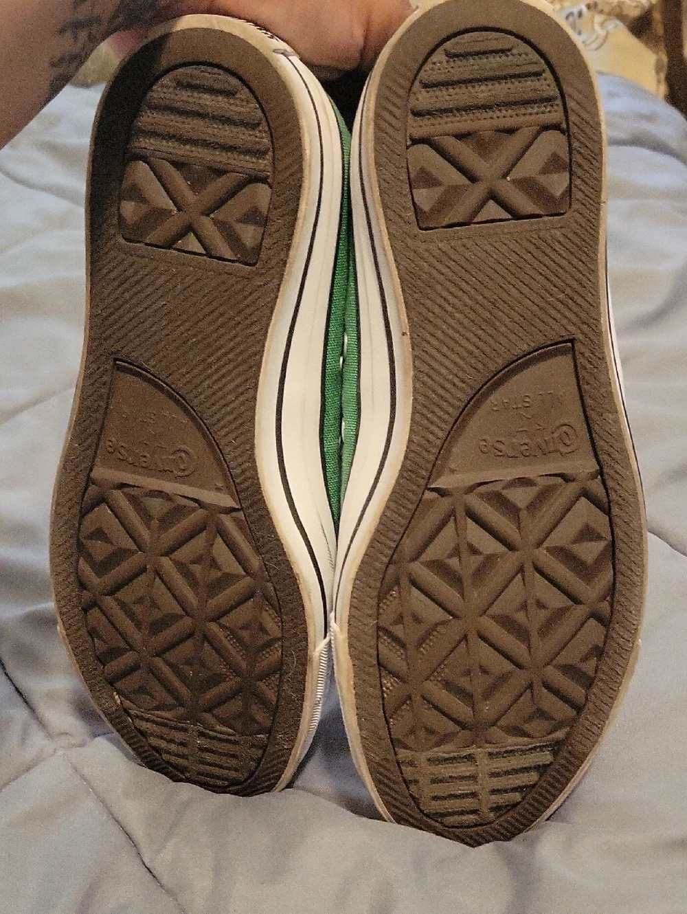 Converse Kids Low Top Canvas Sneakers in Bright Green and White