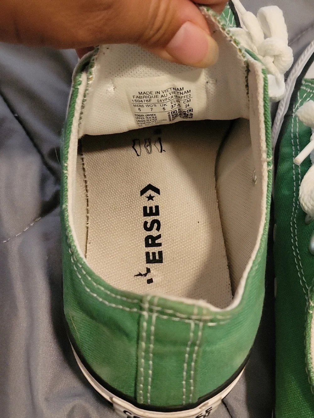 Converse Kids Low Top Canvas Sneakers in Bright Green and White