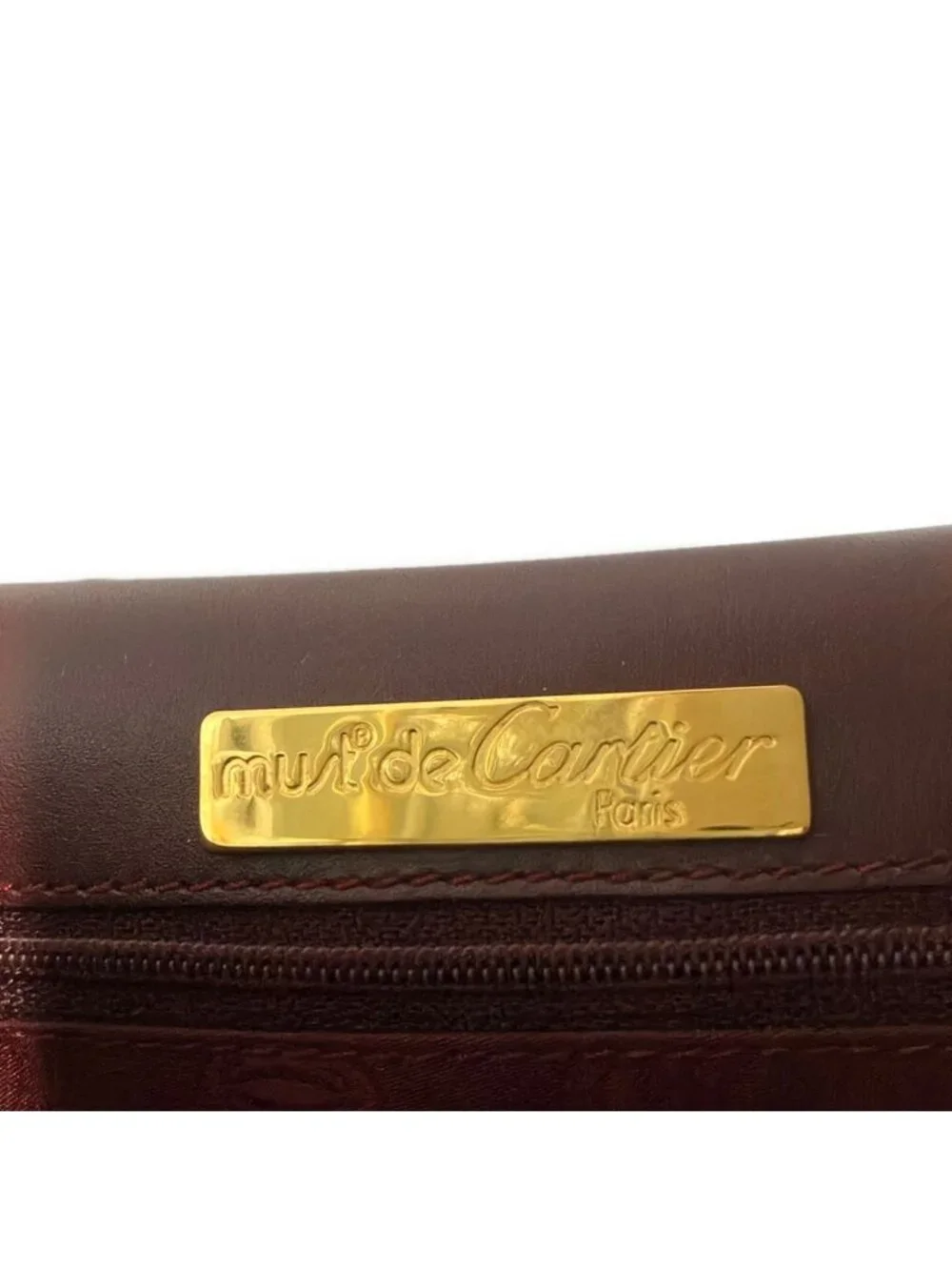 Cartier Shoulder Bag Must Line Bordeaux Leather