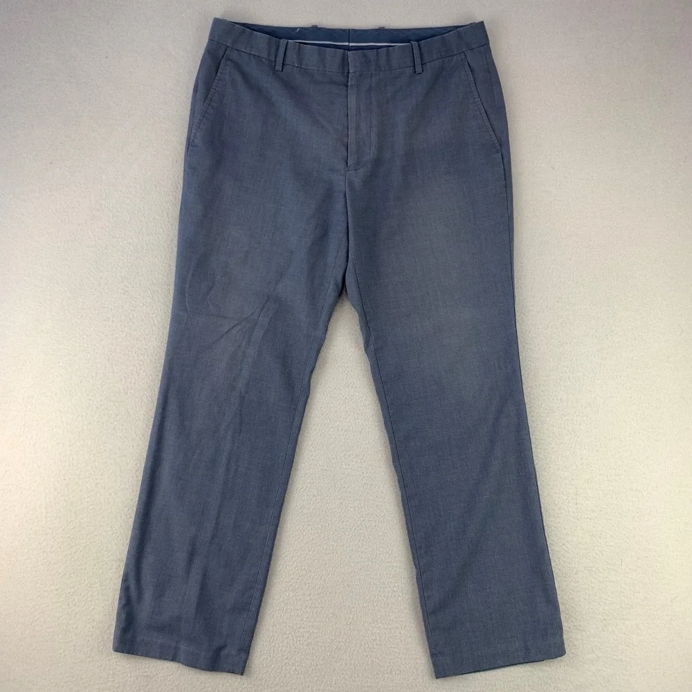 INC Dress Pants Pants Men 32x30 Blue‎ Navy Flat Front Chinos Workwear Business