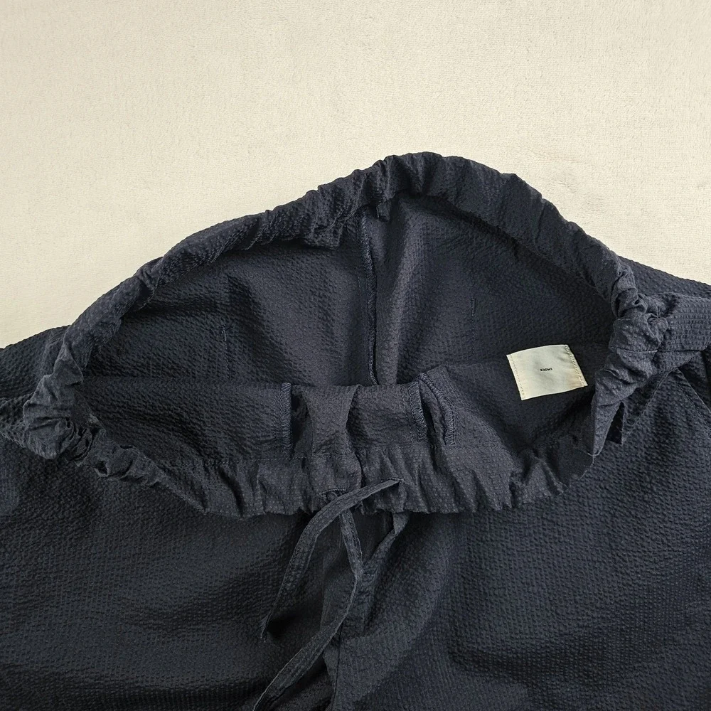 Smock By Mohawk Pants Men XL 32x28 Navy Seersucker Drawstring Pull On Japanese
