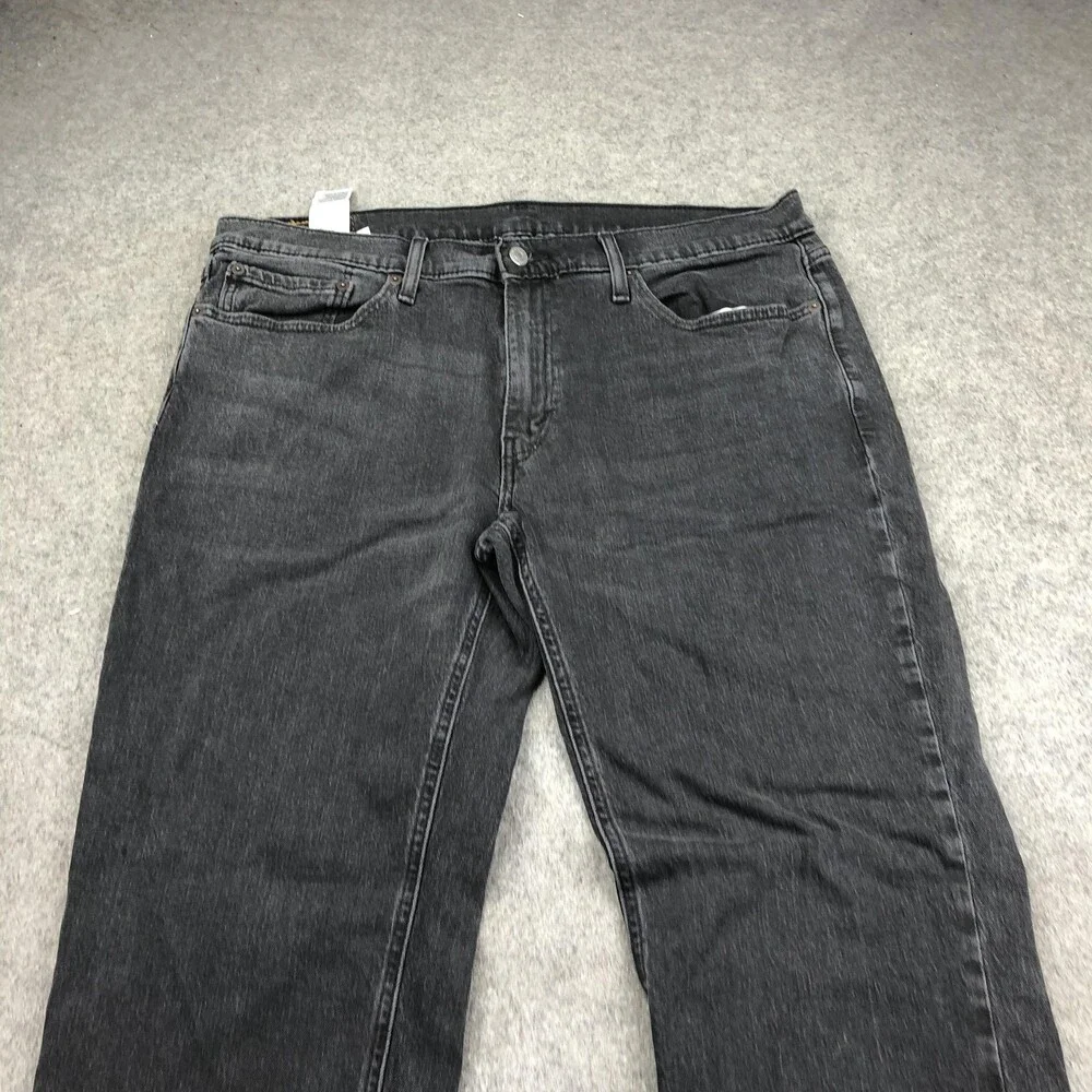 Levis 541 Jeans Mens 36x30 Black Charcoal Wash Athletic Straight Denim Pants
