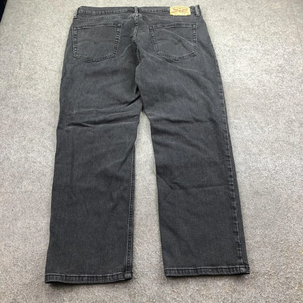 Levis 541 Jeans Mens 36x30 Black Charcoal Wash Athletic Straight Denim Pants