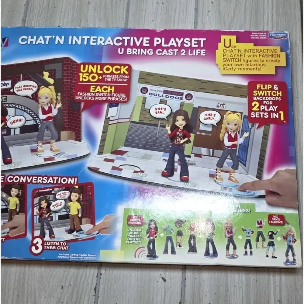 icarly Miranda Cosgrove Chat'N Interactive Playset Jennette McCurty Nathan NIB