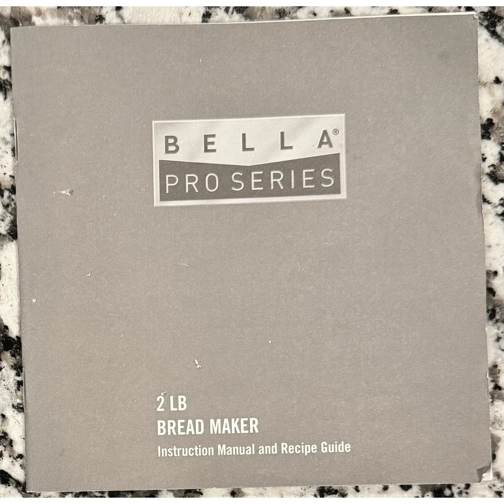 Bella Pro Series 2 lb. Bread Maker BM1349-UL Black *TESTED* Box & Instructions