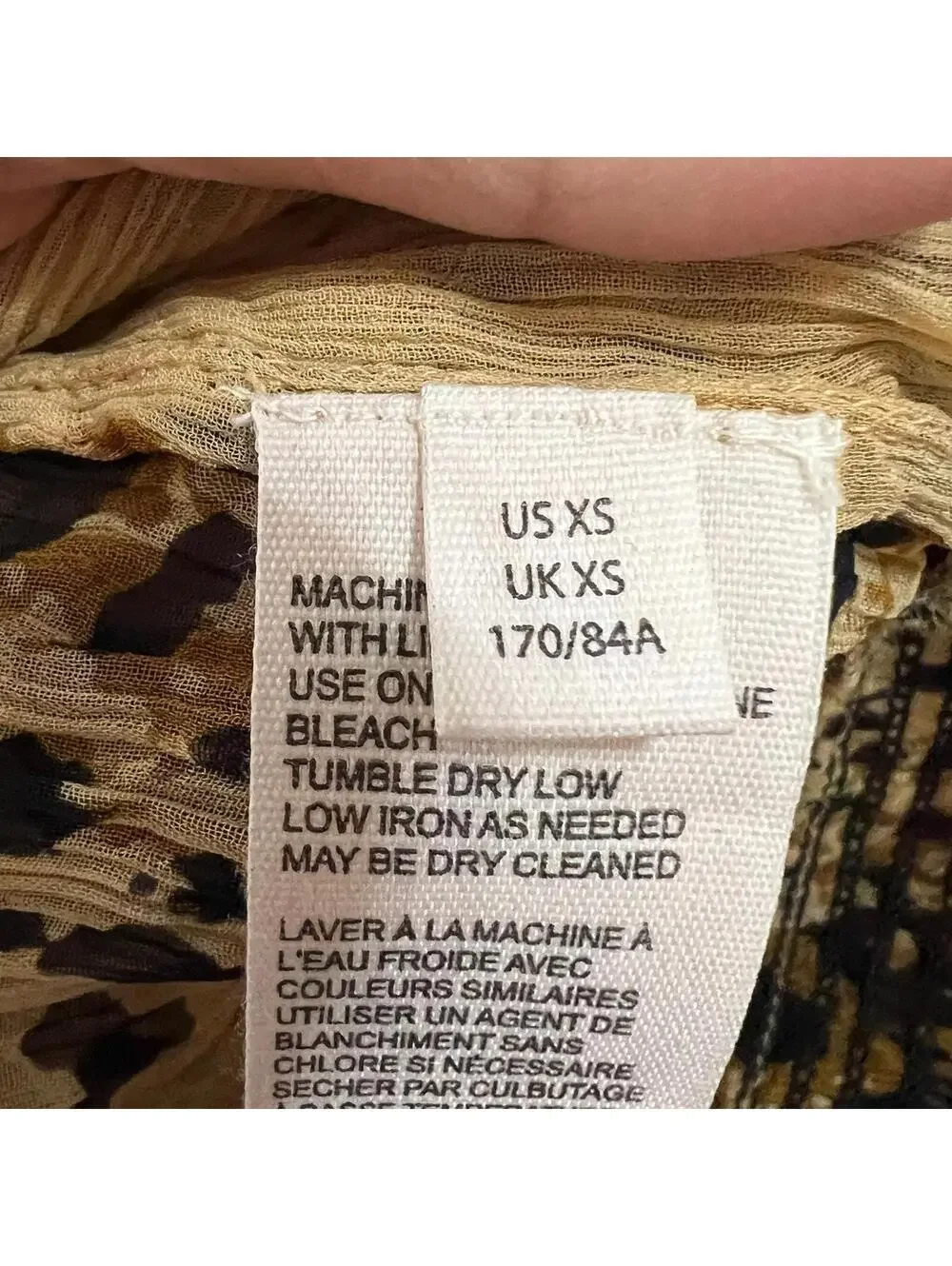 Free People Women's Leopard Print Blouse size XS