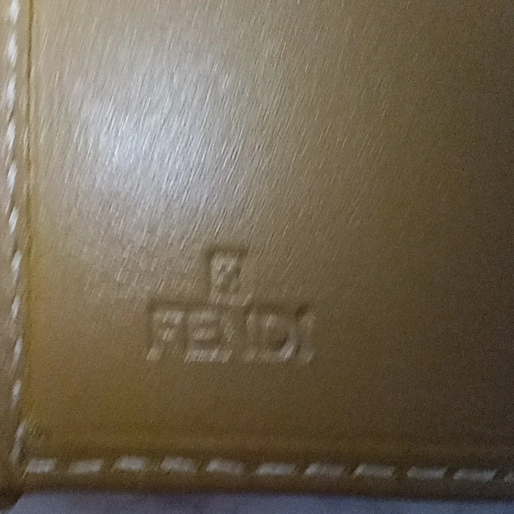 FENDI Vintage Zucchino Monogram Compact Canvas Wallet w/ Dust Bag - EUC