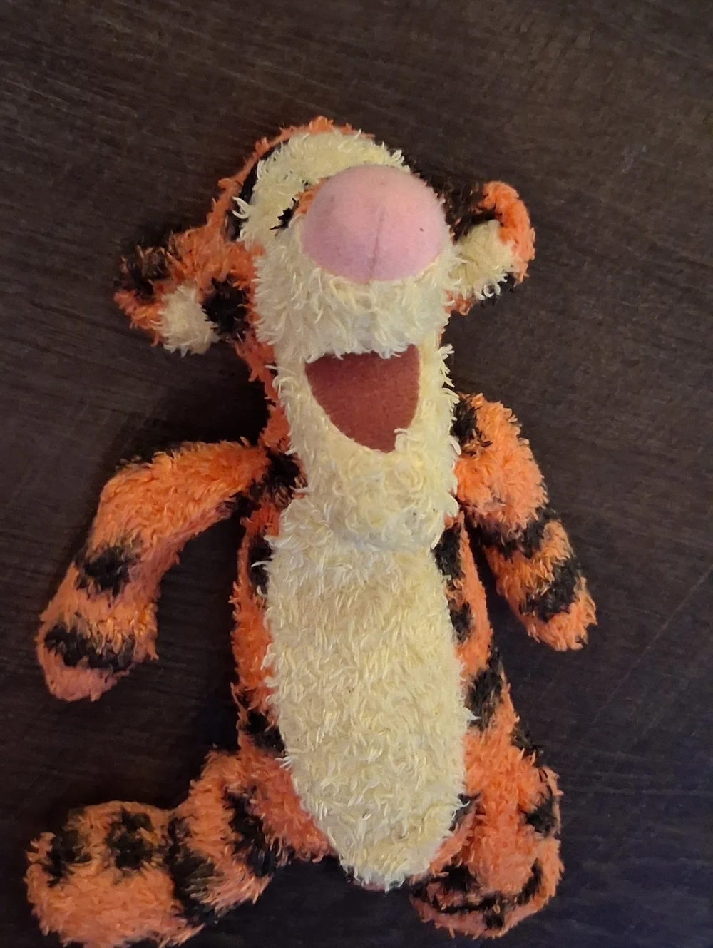 Disney Tigger And Pluto Plush Toy Orange, Black, Cream with Pink Nose