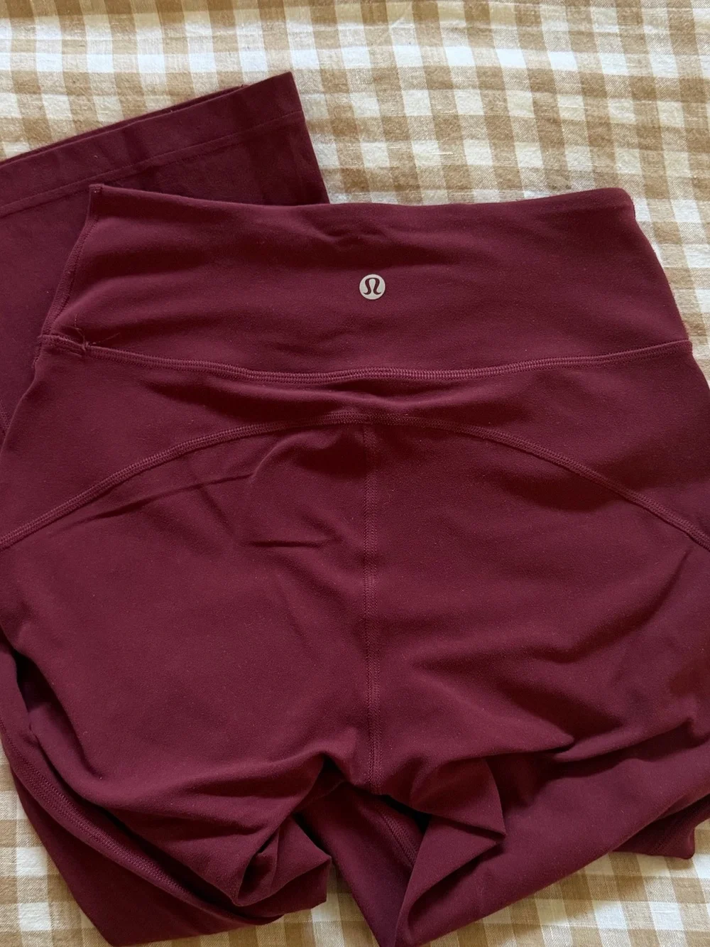 Groove Nulu High-Rise Flared Pant Short - Burgundy