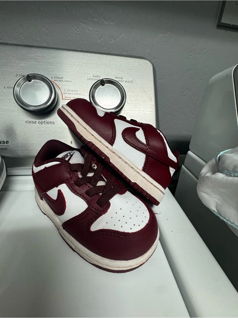 Nike Maroon and White Low-Top Sneaker Toddler 5.5
