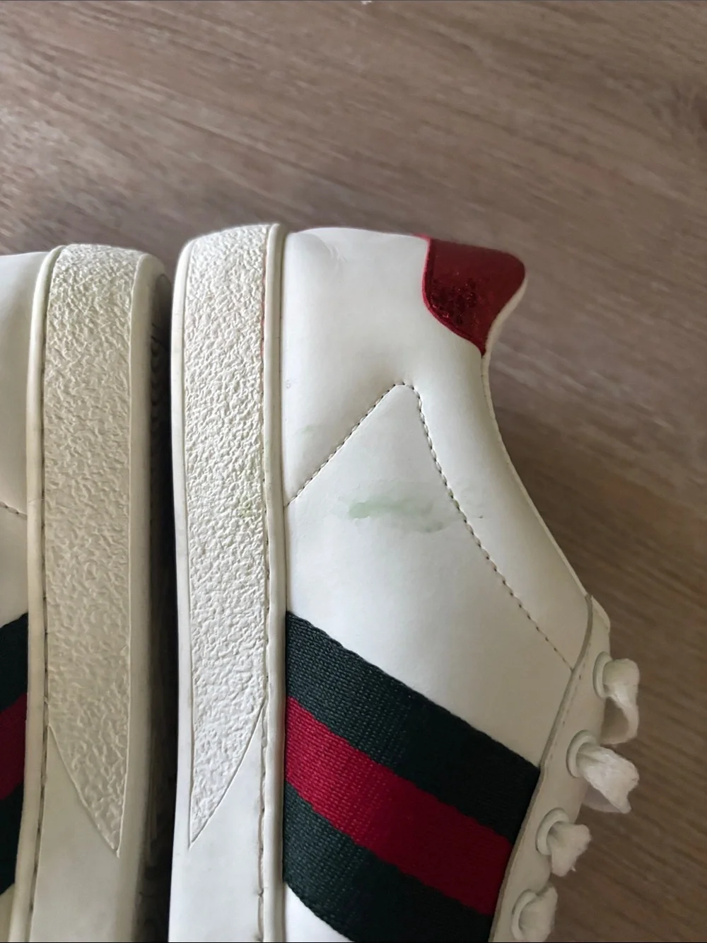 Gucci white leather