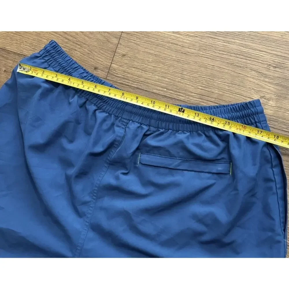 Orvis Mens Blue Swim Trunks Shorts L Mesh Lined Elastic Waist Quick Dry