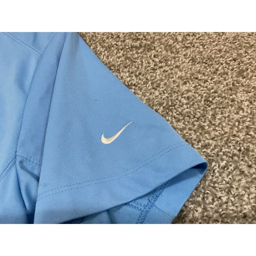 Nike Golf Tour Performance Dri-FIT Polo Shirt Preppy Blue Short Sleeve Sz S