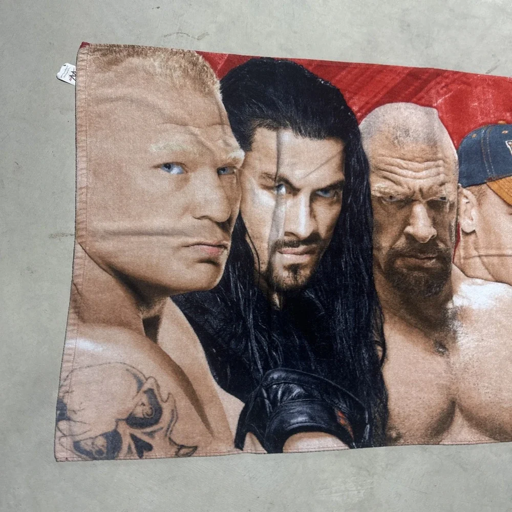 2016 Official Licensed WWE Beach Bath Towel Shield AJ Styles Dean Ambrose