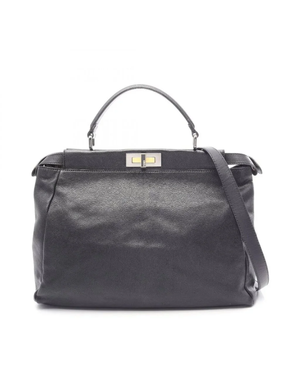 Fendi Handbag Peekaboo Large 2-Way Black Leather