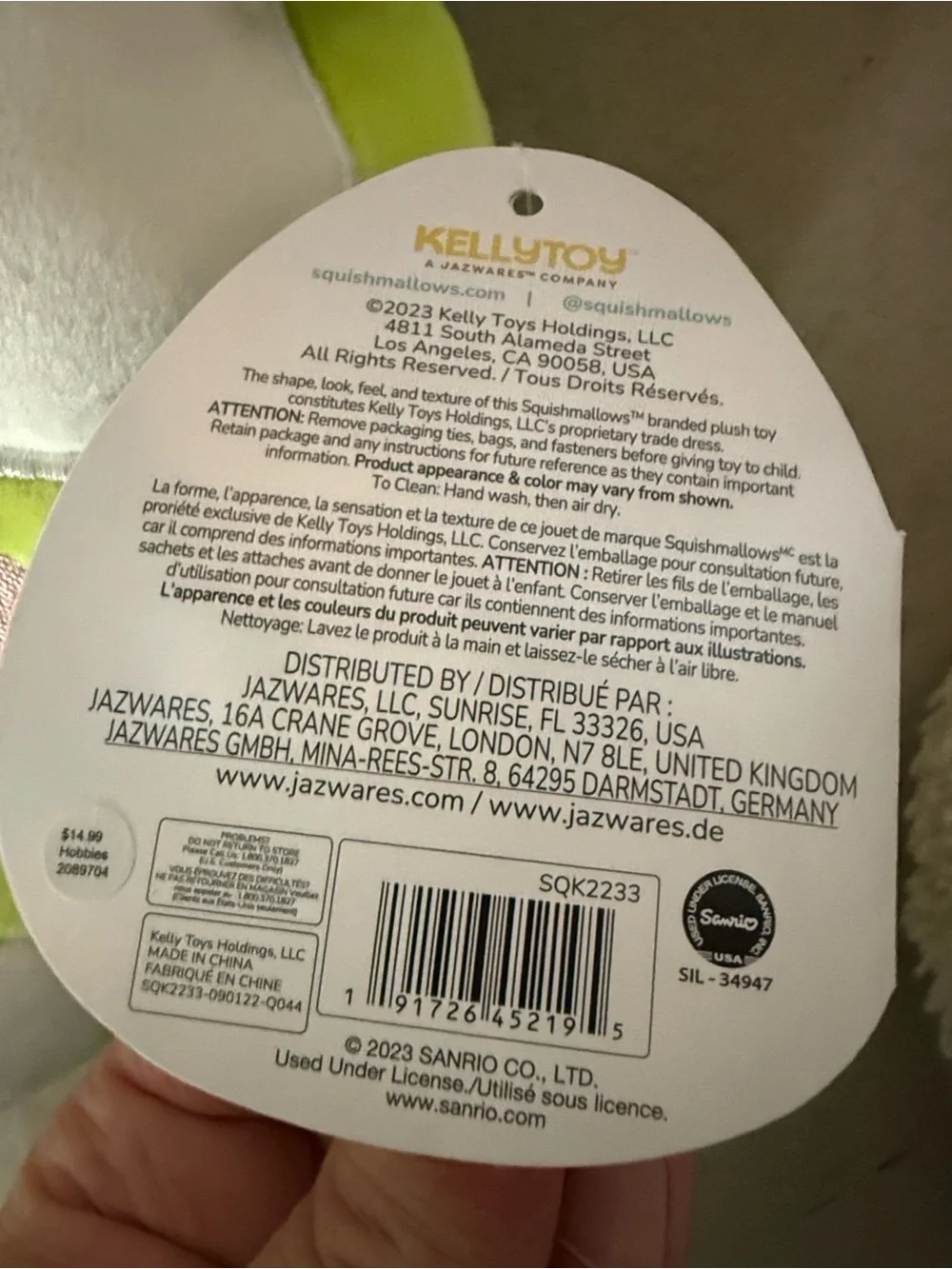 Squishmallows hello kitty