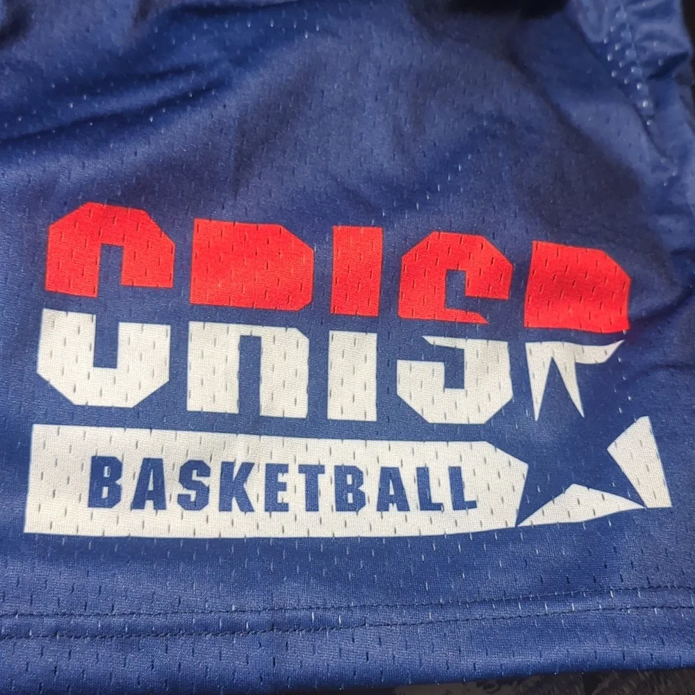 Crisp USA Mesh Men's Basketball Shorts Navy Red & White Nwt Size Large