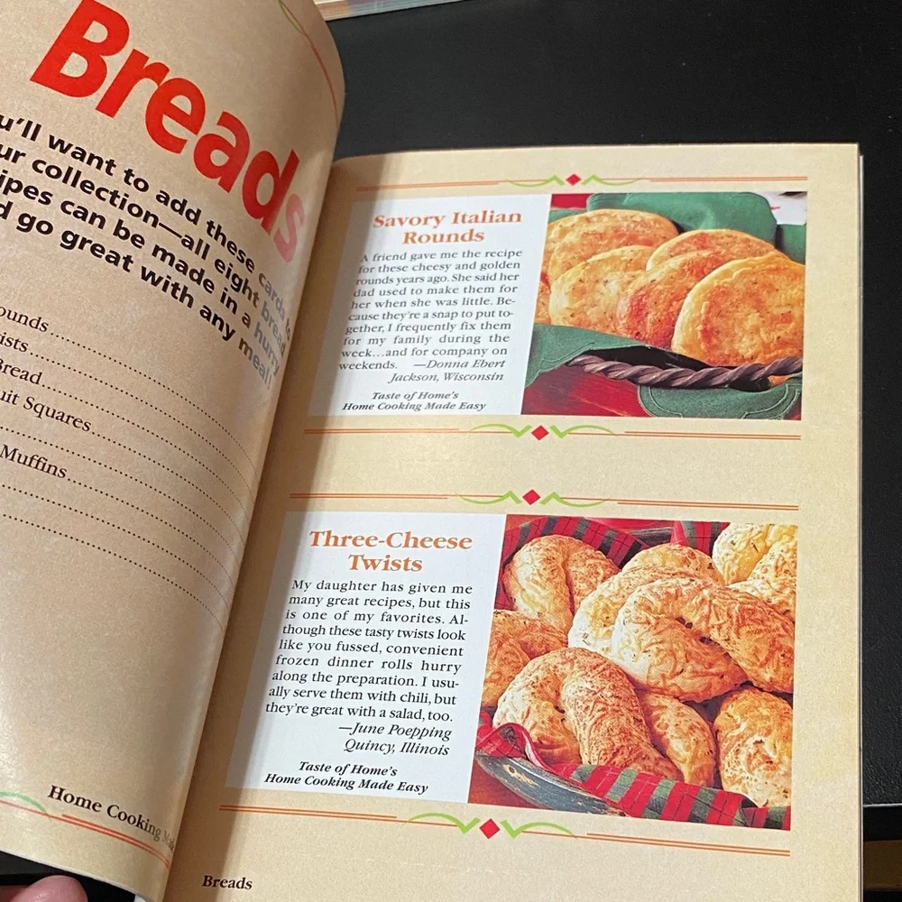Vintage Taste of Home magazine four piece Cookbook Set + Bonus