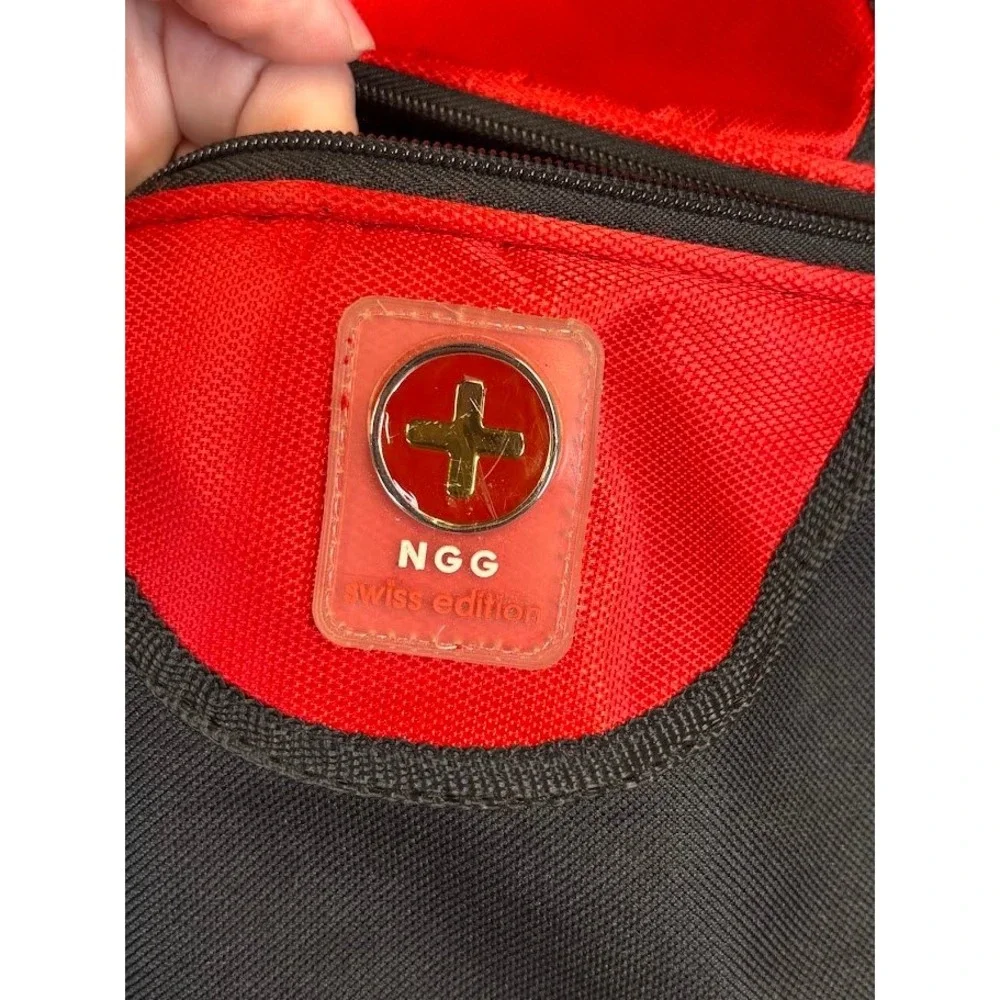 NGG Swiss Edition Insulated Cooler Backpack Hiking Travel Red Black Daypack