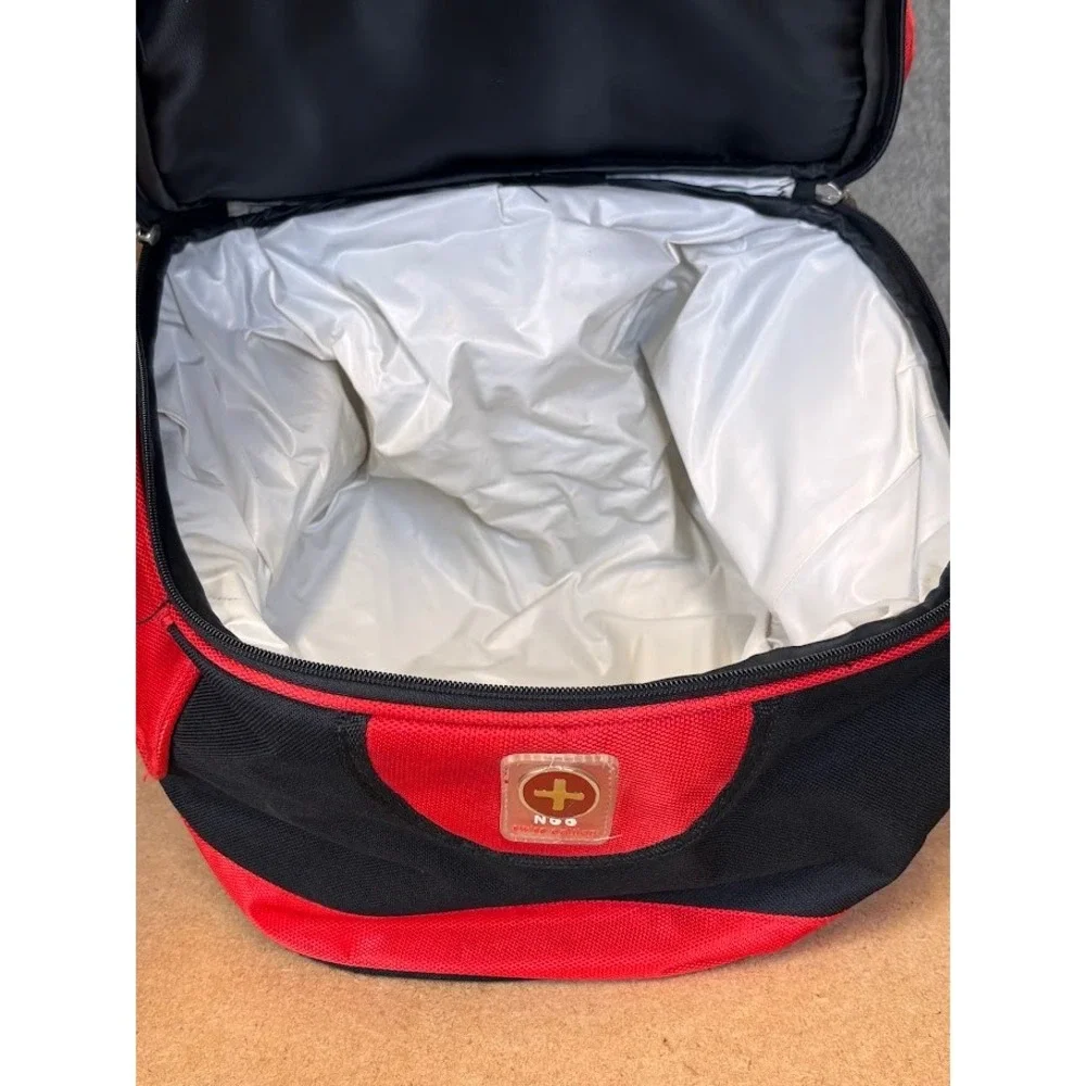NGG Swiss Edition Insulated Cooler Backpack Hiking Travel Red Black Daypack