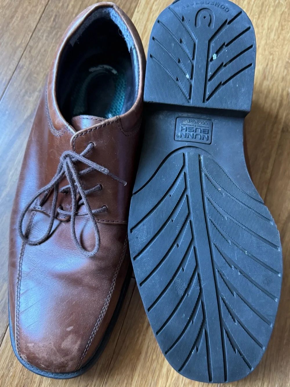 Nunn Bush Chestnut Brown Leather Derby Oxfords