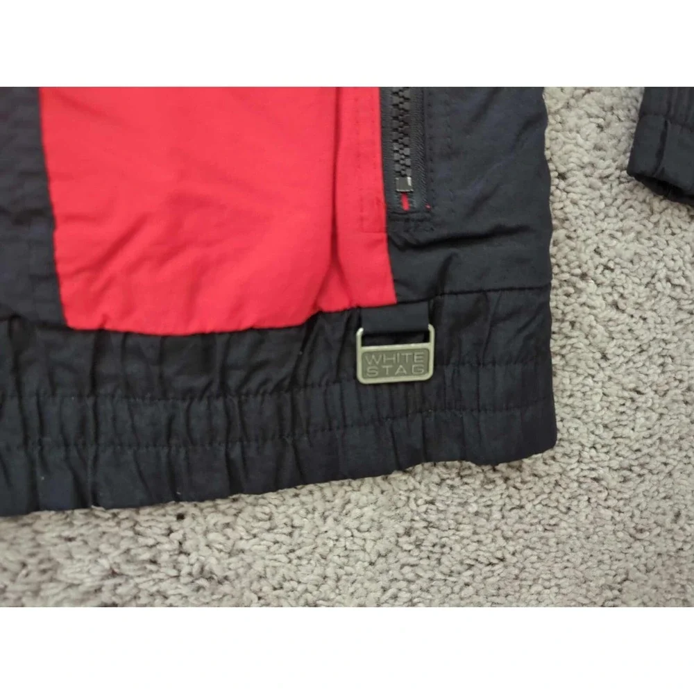 Vintage White Stag Ski Wear Jacket Mens Large Black Thinsulate Made in Hong Kong