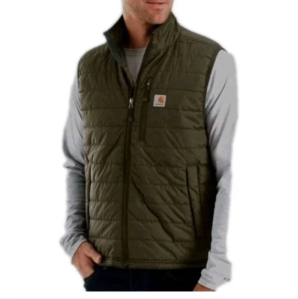Carhartt Gilliam Rain Defender Vest Jacket Men 2X Green Full Zip Softshell Nwt