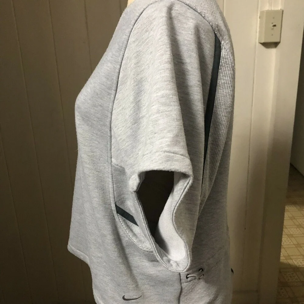 NIKE x JFS sz M Gray Short Sleeve Pullover Sweatshirt Top