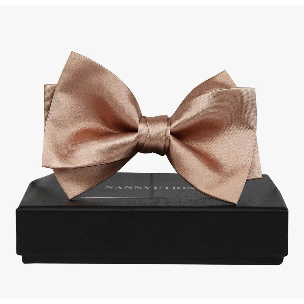 Bow Tie Pre-tied, Champagne Adjustable  Necktie [L]