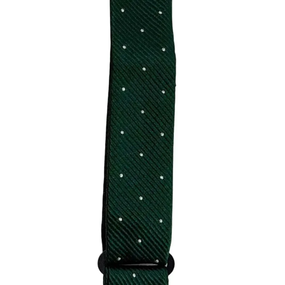 Tommy Hilfiger Green White Polka Dot Silk Self-Tie Bow Tie Adjustable