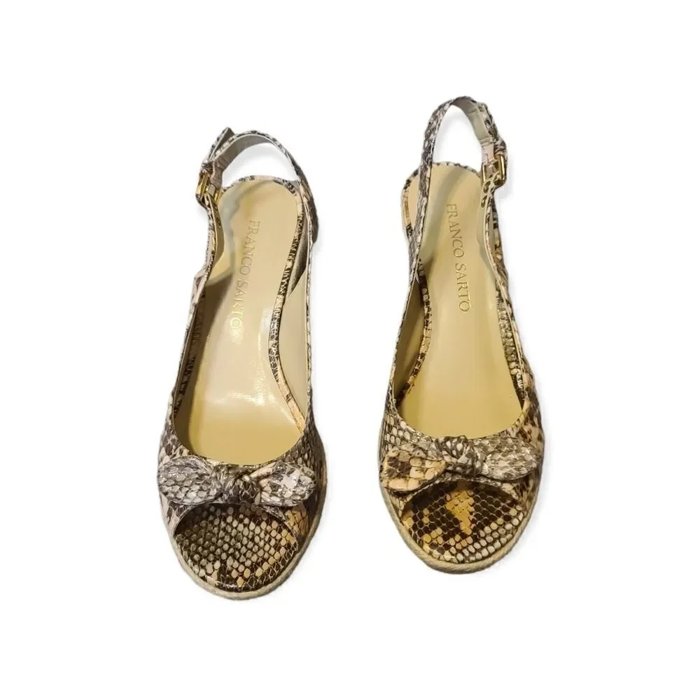 Franco Sarto Snakeprint Espadrille Size 8