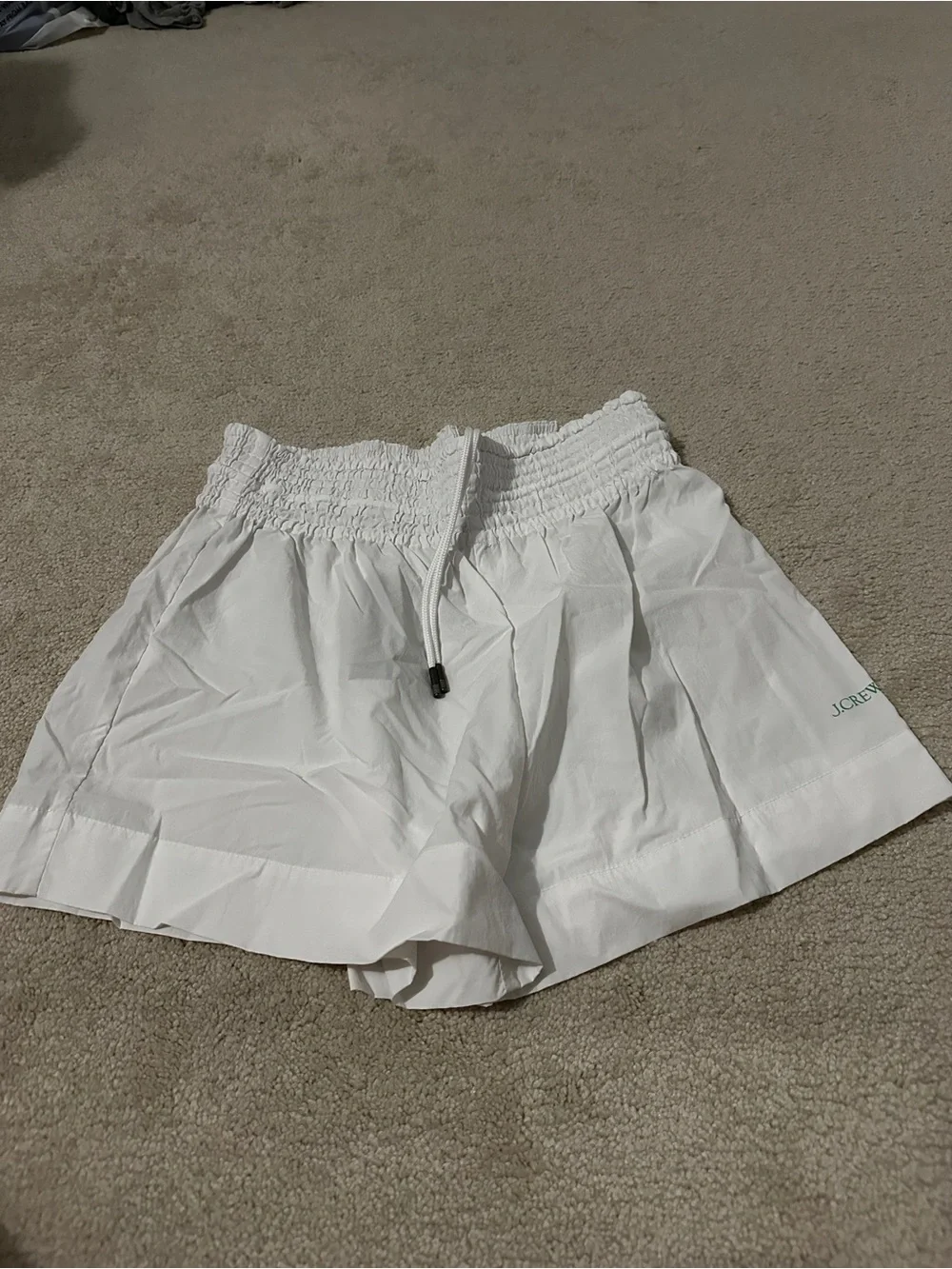J. Crew White Smocked Waist Women's Shorts