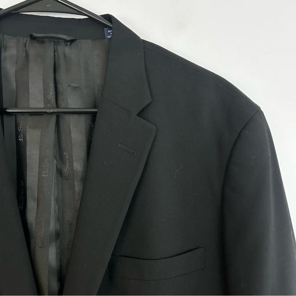 Ben Sherman Classic Black Jacket Blazer Size 44L 44 Long