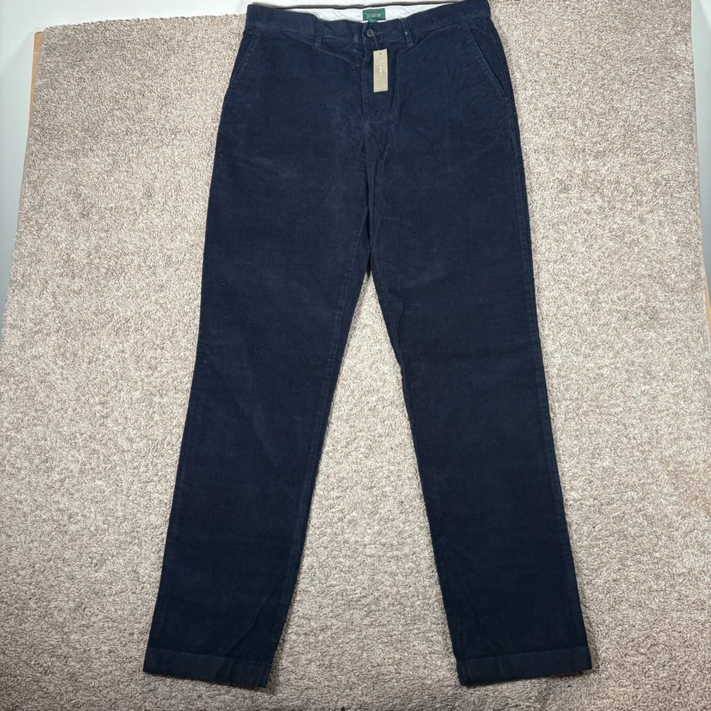 J.Crew Oarsman Classic Straight Corduroy Pants Navy Blue CM717 Mens 34x36